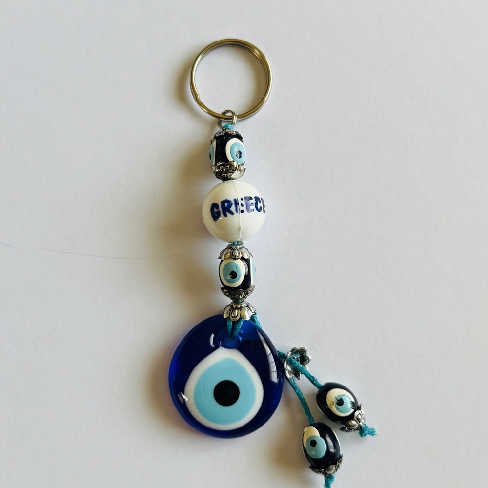 Blue Evil Eye Keychain